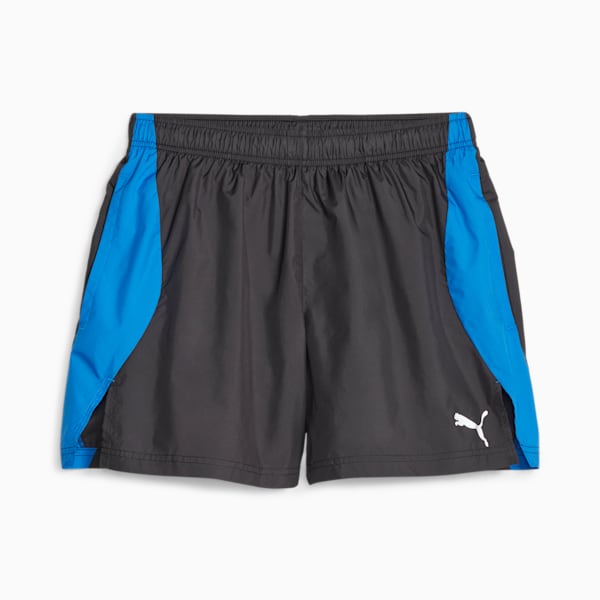 Shorts para correr tejidos de 12.7 cm para hombre, PUMA Black-Ultra Blue, extralarge